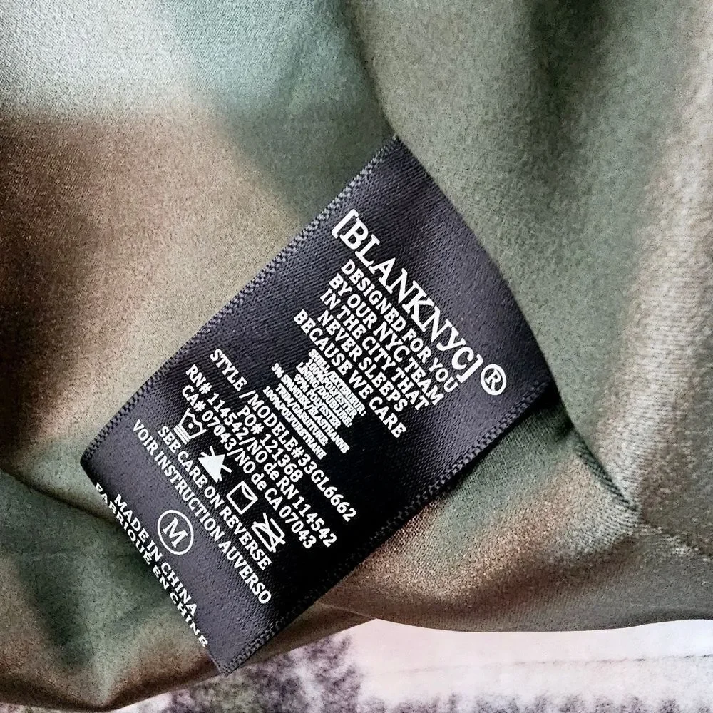 NWT BlankNYC Fringe Collar Green Scotland Plaid Oversized Winter Coat Size M